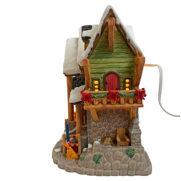 Lemax Hickory Summit Ski Resort Lighted Porcelain Christmas Village House 15747 - Picture 7 of 7